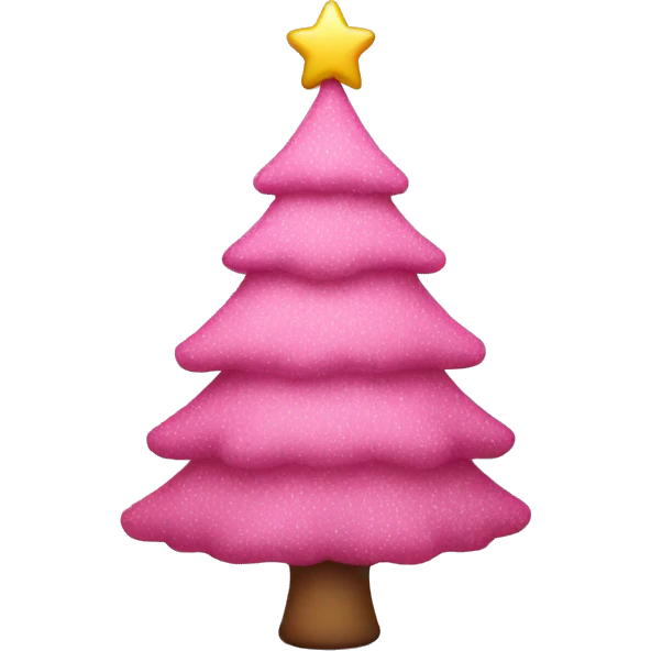 Pink Christmas tree emoji