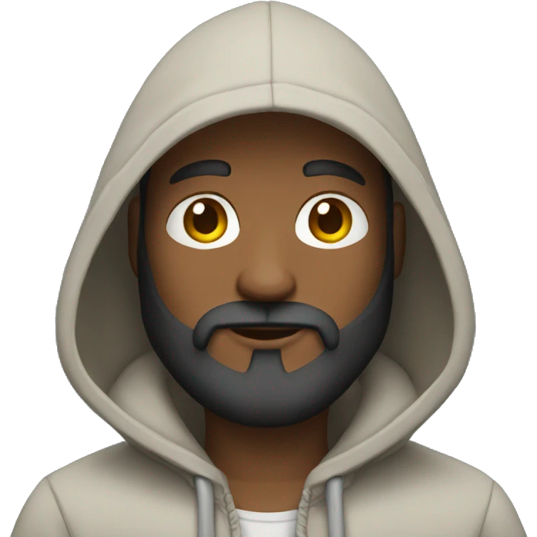 Man with hood and beard emoji