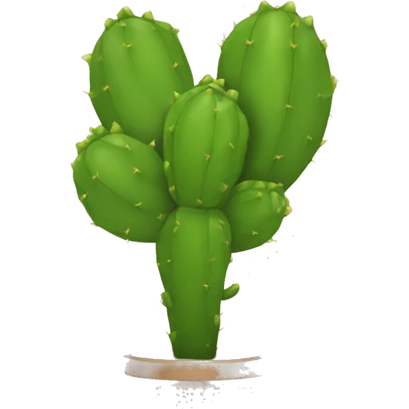 single flat Nopal without pot emoji