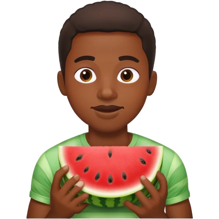 Black guy eating watermelon  emoji