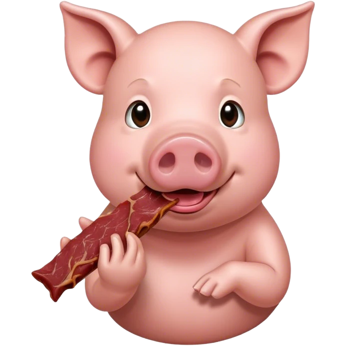 吃牛肉干的猪 emoji