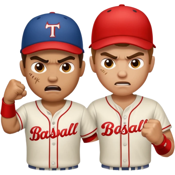 dos basebeall playr a golpes emoji