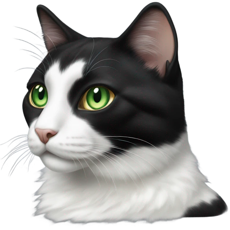 black and white cat  emoji