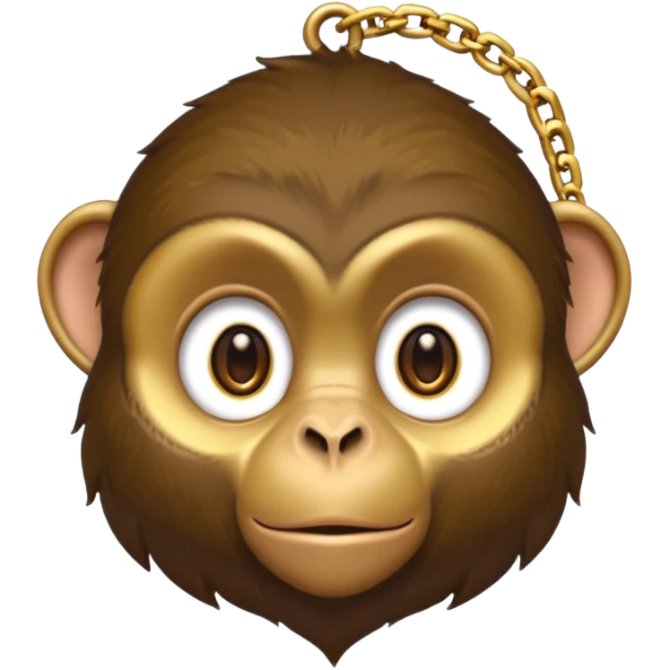 Dark monkey with a dew eag and gold chain emoji