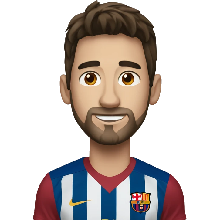 a person wo like messi emoji