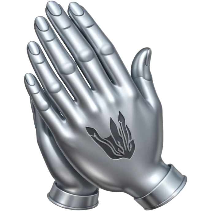 praying metallic hands, no gold emoji