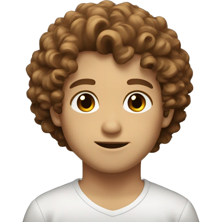 Mattheo Riddle, brown curly hair brown eyes emoji