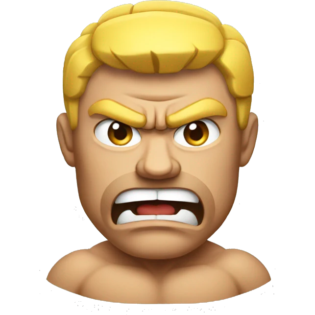 Angry muscular emoji. emoji