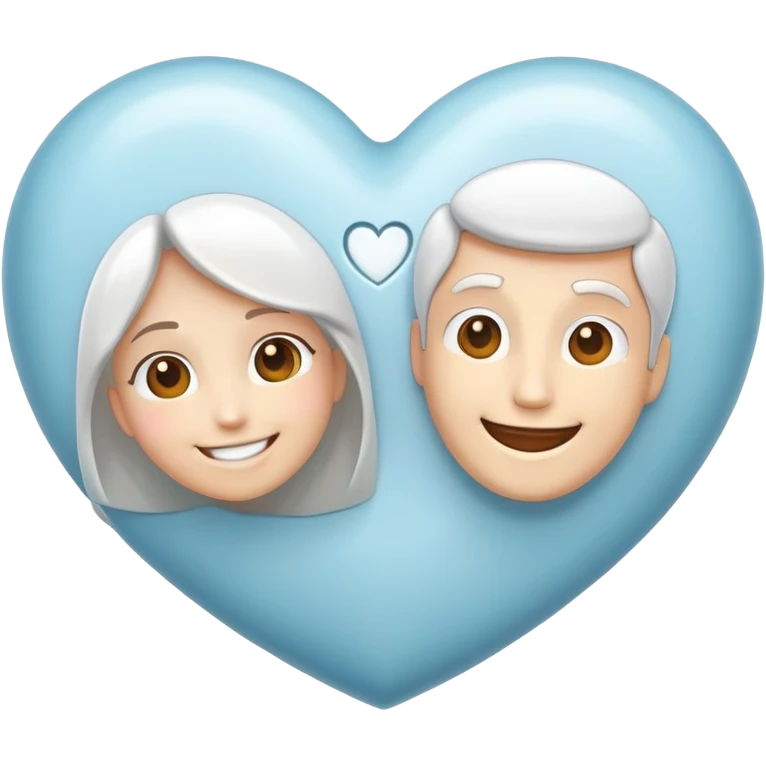 White heart and couple  emoji