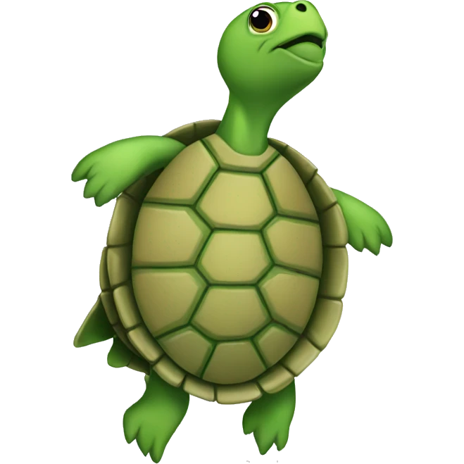 Turtle with dress emoji