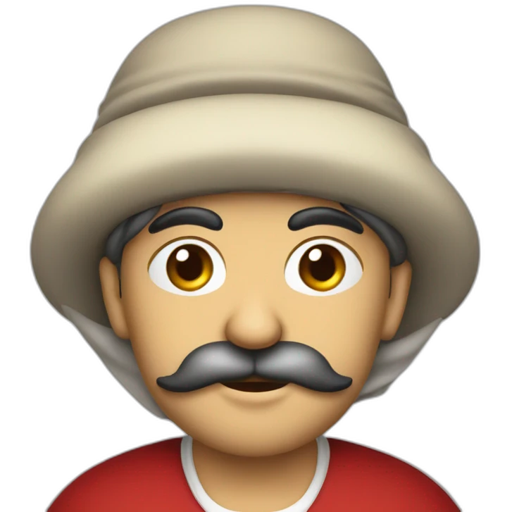 Turkish ottoman grimey with red hat emoji