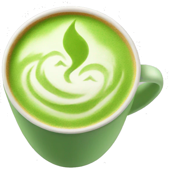 aesthetic matcha latte  emoji
