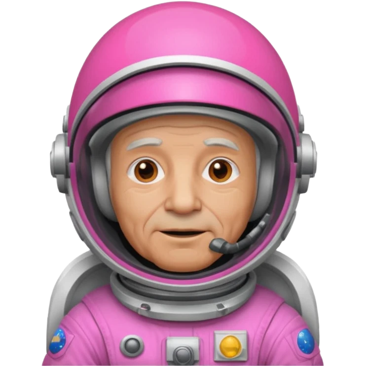  old man man Astronaut with Pink Visors emoji