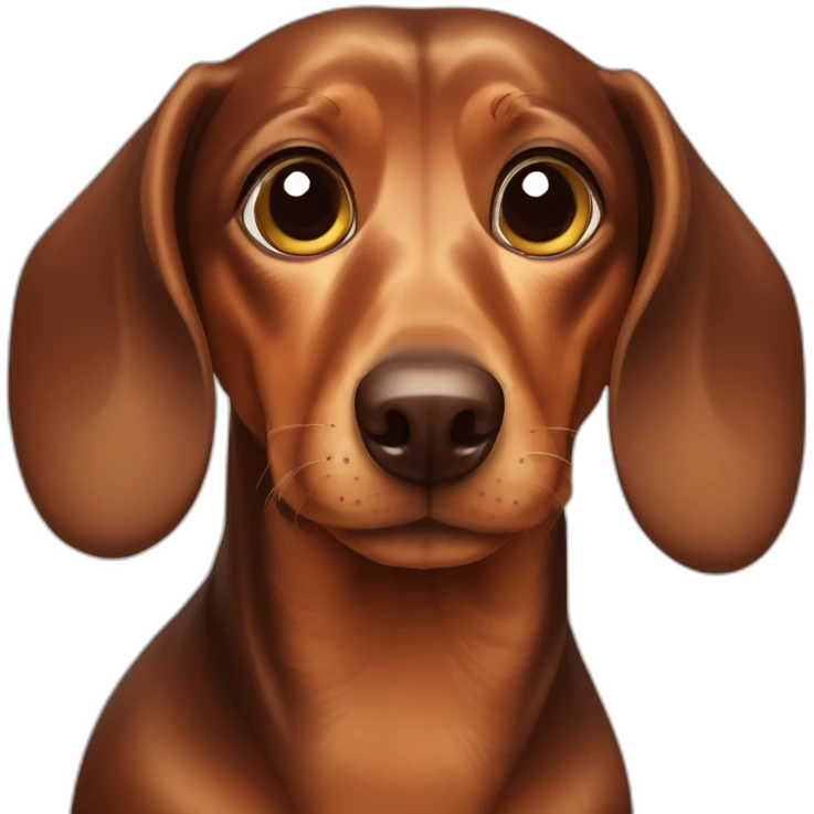brown dachshund with big eyes emoji