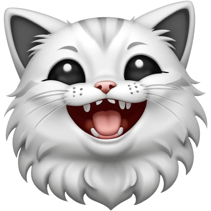 Cat laughing and crying  emoji