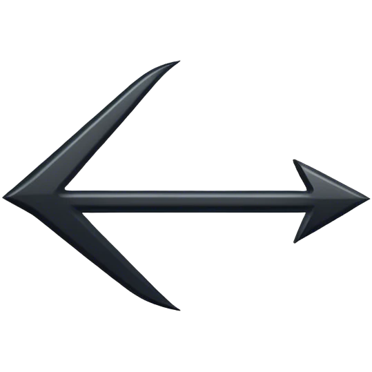 black arrow iOS emoji emoji