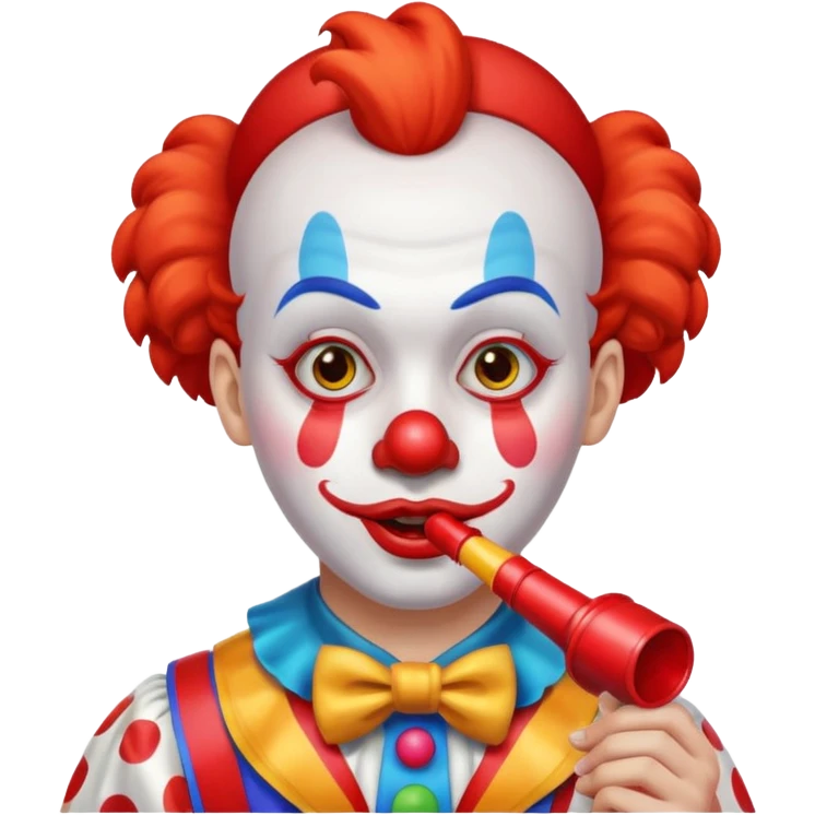  Clown with whistle  emoji