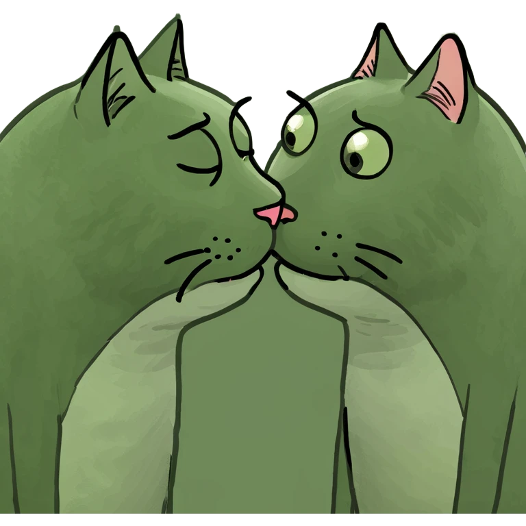 Cat give a kiss emoji