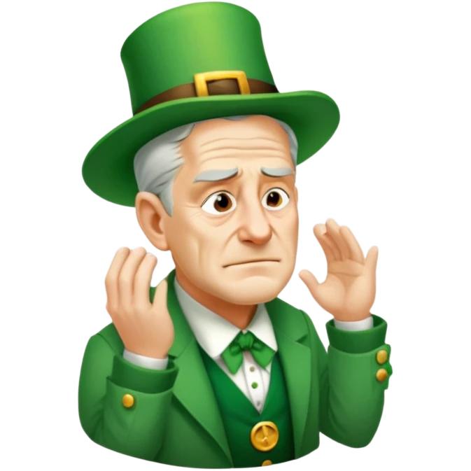 Sad Leprechaun emoji