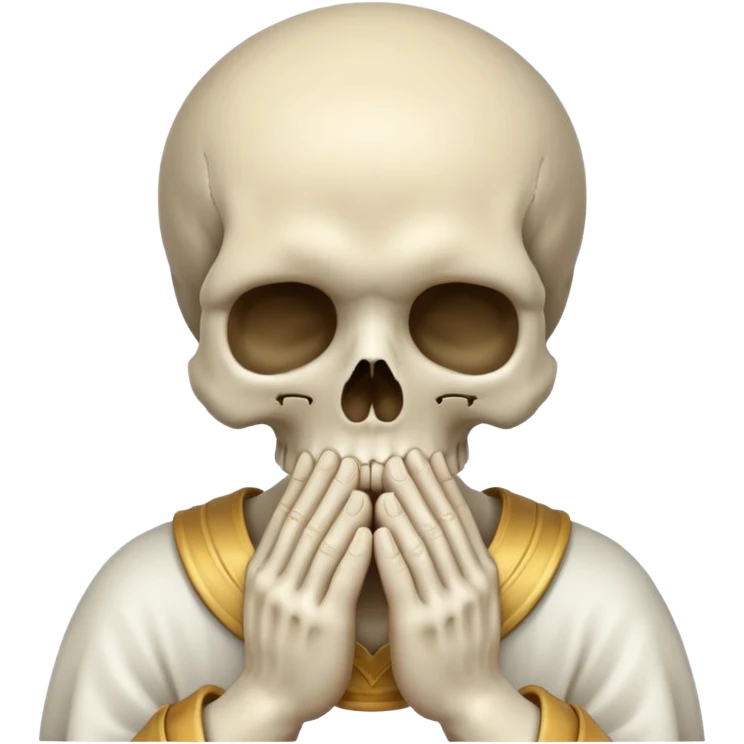 Skull combined with praying emoji