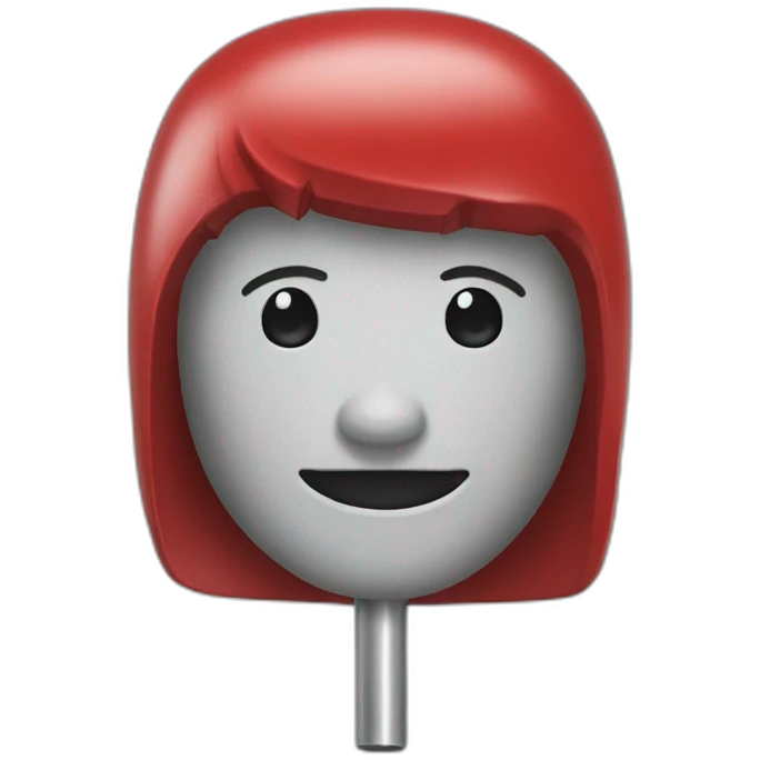 Bâton rouge en métal emoji
