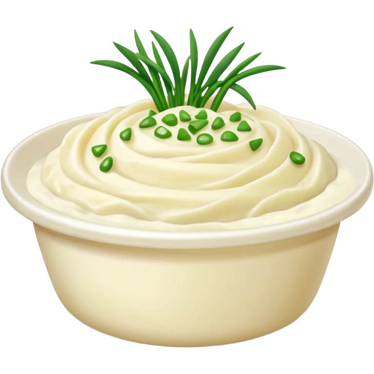 Mashed potatoes with chopped chives emoji