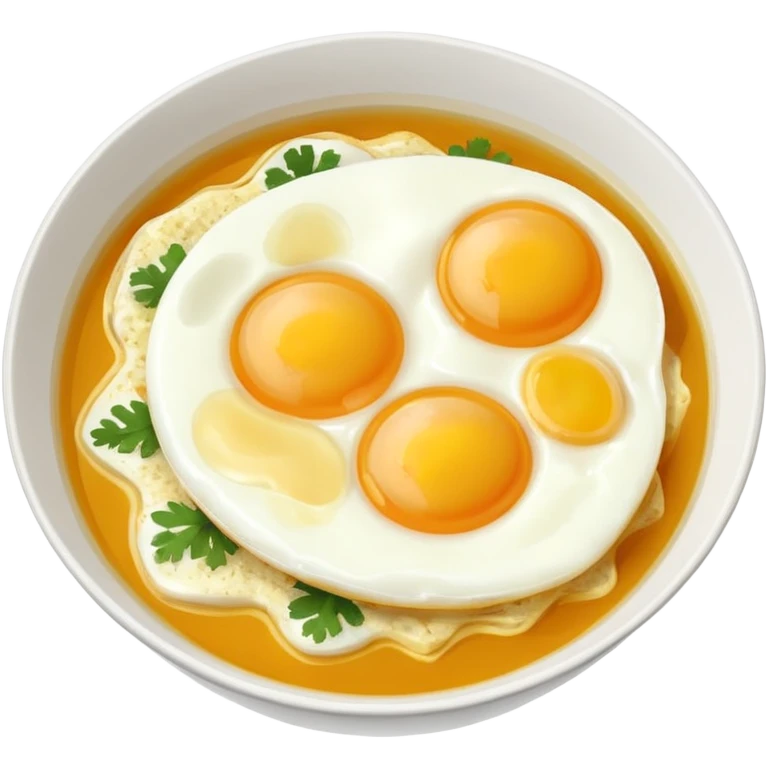 nasi sup + telur mata emoji