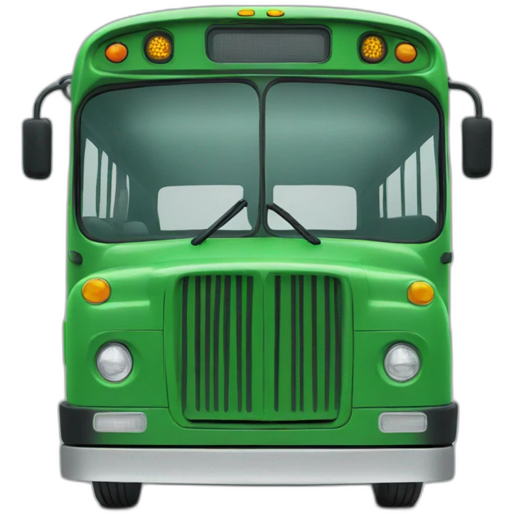 bus front green emoji