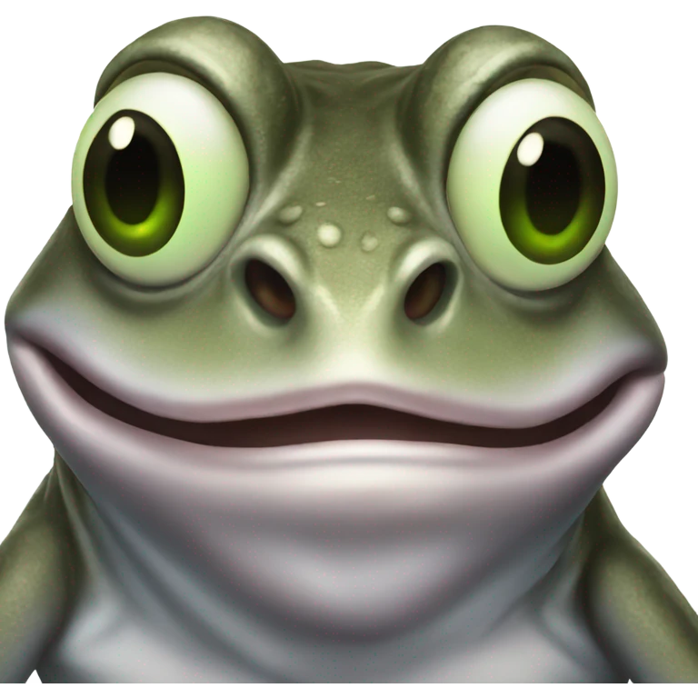 A freaky frog emoji