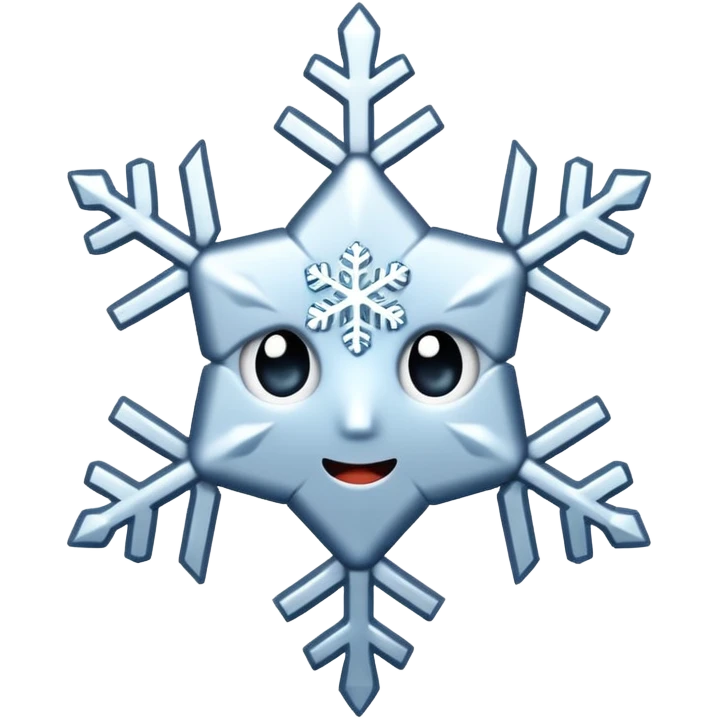The stormy snowflake emoji