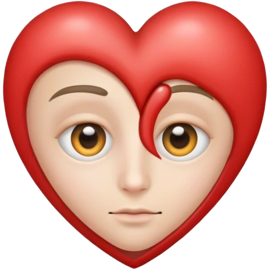 One eye inside heart emoji