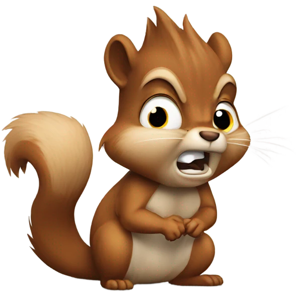 Angry squirrel emoji