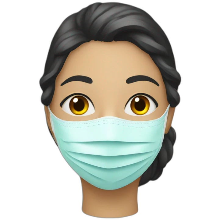 a women who wear a mask, in this mask there is a name "perji" emoji