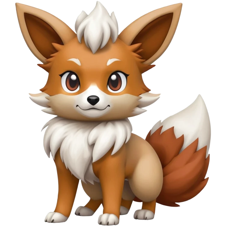 Lycanroc-Eevee-Vulpix-Fakémon-hybrid-creature (full body)  emoji