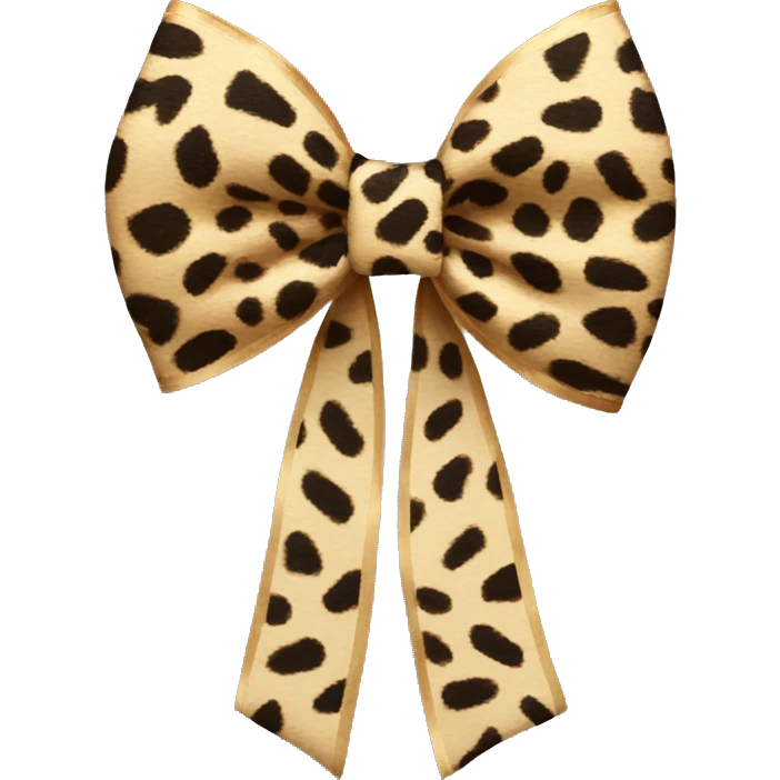 Leopard print bow emoji