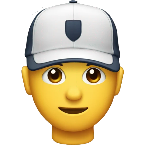 ball cap in monitor emoji