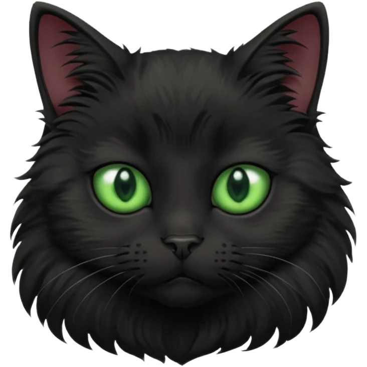 Worried black cat emoji
