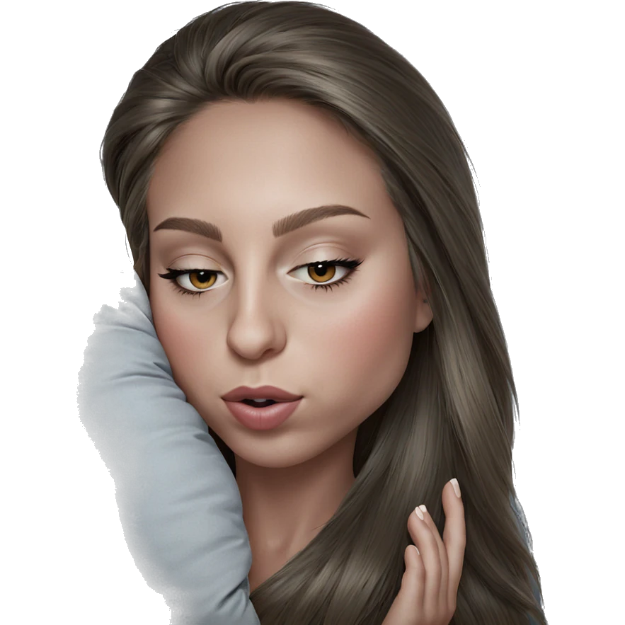 serene girl with pillow emoji