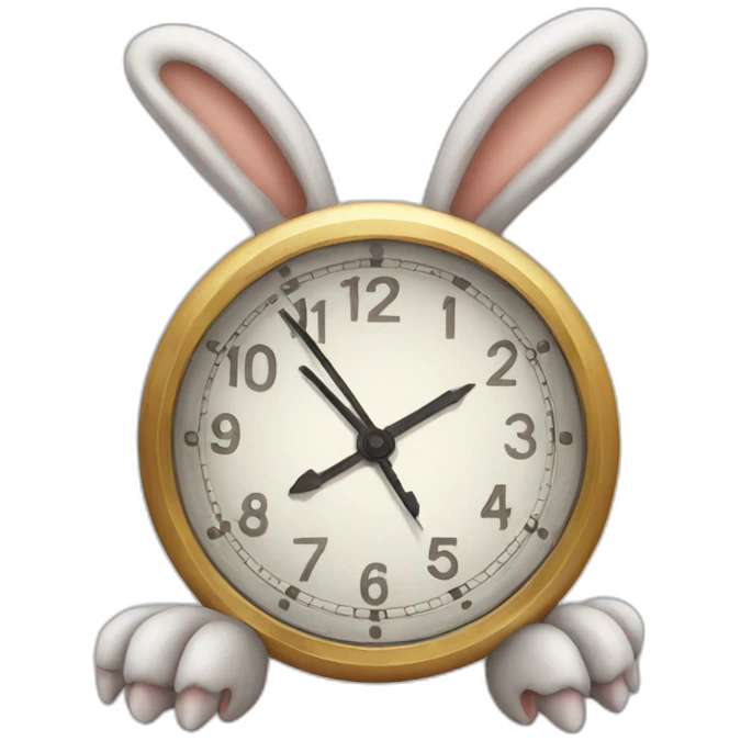rabbit with a clock emoji