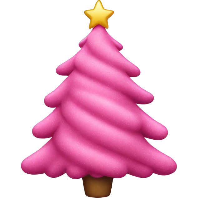 Pink Christmas tree  emoji