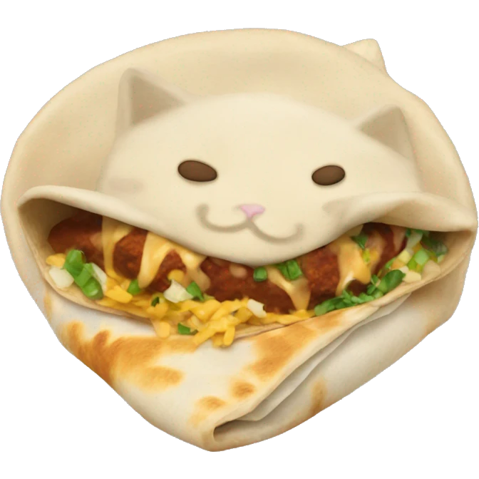 Un chat avec un burrito  emoji