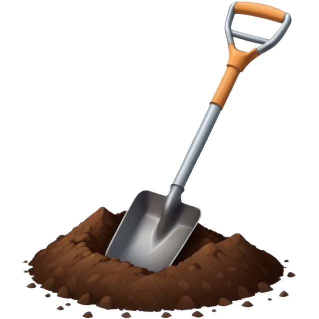Shovel digging soil emoji