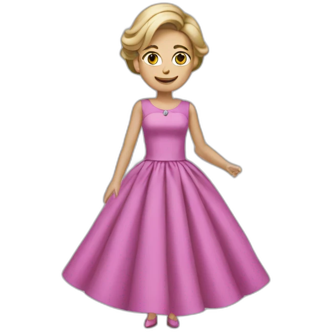 macron with a dress emoji