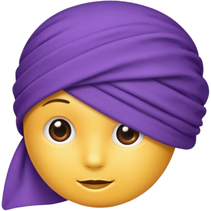cap cloth purple emoji