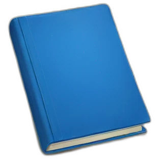 A blue book emoji