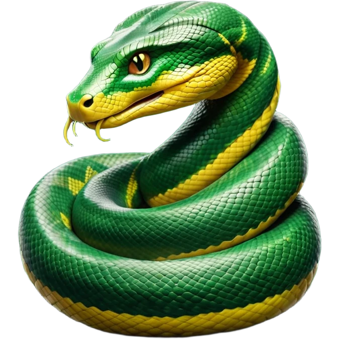 cinematic-anaconda-realistic-full-body-coiled-emoji,-thick-muscular-body-wrapped-in-powerful-loops,-smooth-green-and-black-patterned-scales-glinting-under-the-light,-head-raised-slightly,-piercing-golden-eyes-staring-intensely,-simplified-yet-realistic-focused-features,-highly-detailed,-glowing-with-an-almost-sarcastic-glow emoji