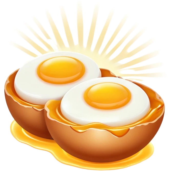 Chicken, egg yolks, and liver glowing with a gentle golden aura that represents their vitamin A content. Soft rays of light emanate from these foods, showing their nutritional benefits without any creepy elements. emoji