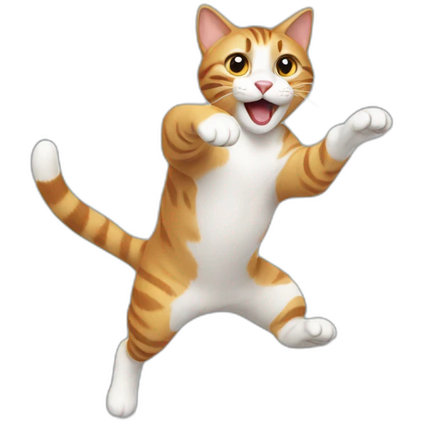 Jumping cat emoji