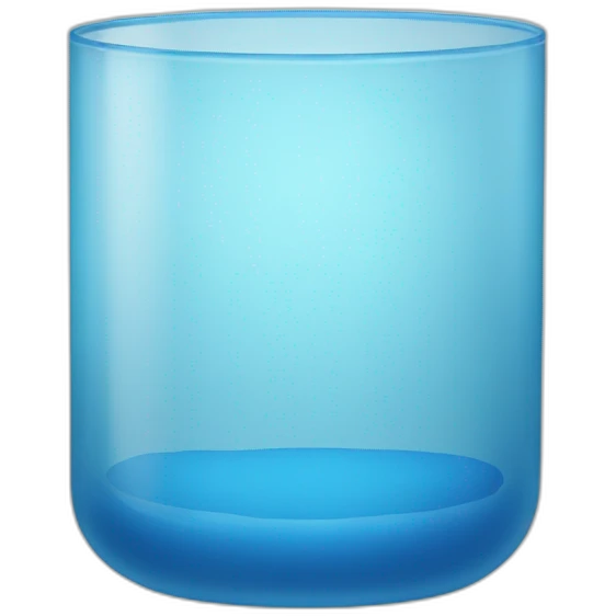closed off glass and blue color emoji