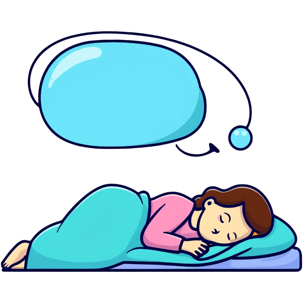 girl sleeping with zzz bubble and snoring emoji